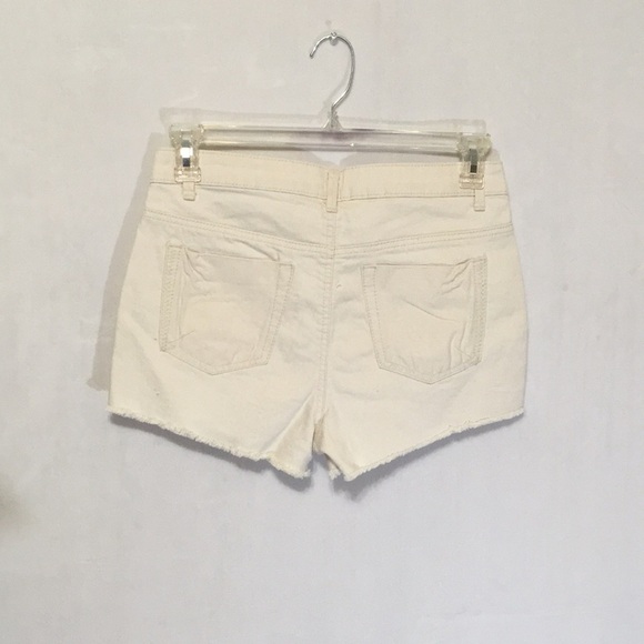 Mossimo Cream Crochet High Waist Shorts - Picture 2 of 11